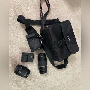 Canon - EOS Rebel T7 DSLR Video Two Lens Kit with EF-S
18-55mm and EF 75-300mm